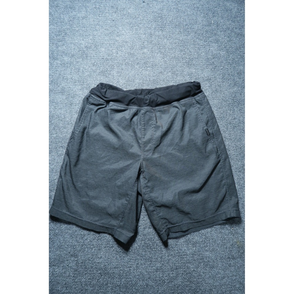 Prana Breathe Mens Shorts Gray Heather Athletic Yoga Gym Small RN124977